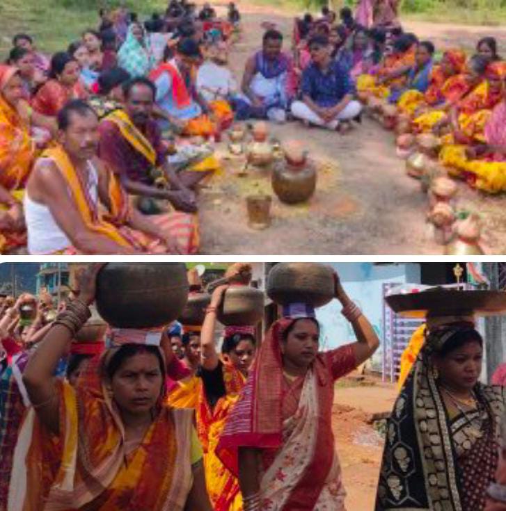 ନୁଆସାହିରେ ମା’ ଦୁର୍ଗାଙ୍କ ଆବାହନ, କଳସ ଶୋଭାଯାତ୍ରା ରେ ଆଧ୍ୟାତ୍ମିକ ପରିବେଶ : ମହାଷ୍ଟମୀରୁ ବିଜୟାଦଶମୀ ଯାଏଁ ଜମିବ ପୂଜା ମହୋତ୍ସବ, ନୃତ୍ୟ ଓ ସଙ୍ଗୀତରେ ଝୁମିବେ ଶ୍ରଦ୍ଧାଳୁ