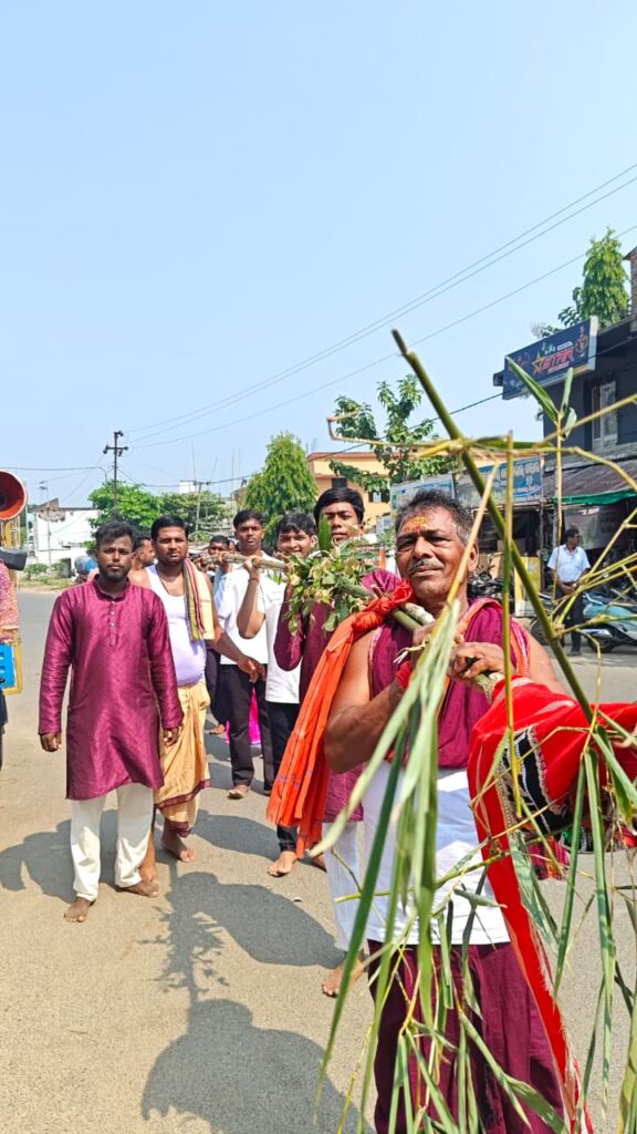 ଗୋବରାରେ ମାଆ ଶ୍ୟାମାକାଳୀ ପୂଜା ପାଇଁ ଶୁଭଖୁଣ୍ଟି ସ୍ଥାପନ
