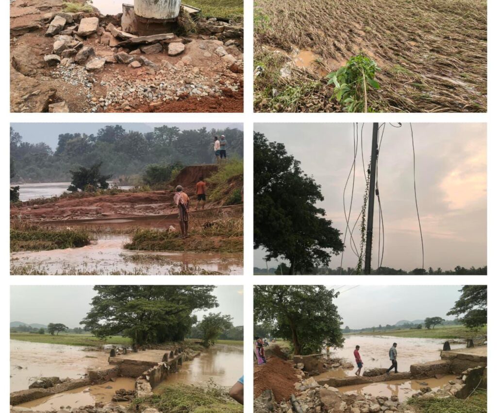 ବର୍ଷା କମିଲା, ଦୁର୍ଦ୍ଦଶା ବଢ଼ିଲା;ଇଙ୍ଗିନାଠି ପଞ୍ଚାୟତର ୫୦୦ ଏକରରୁ ଊର୍ଦ୍ଧ୍ୱ ଧାନ ଫସଲ ନଷ୍ଟ; ୧୫ ହଜାର କୁକୁଡ଼ା ମୃତ;୩୦ ଘଣ୍ଟା ପରେ ଫେରିଲା ବିଦ୍ୟୁତ୍, ପ୍ରଶାସନ ପକ୍ଷରୁ ରନ୍ଧାଖାଦ୍ୟ ବଣ୍ଟନ